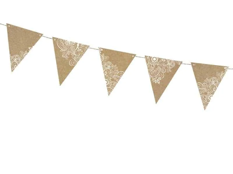 Vimpelrekke - Kartong med Lace designs - 210cm - miniatyrbilde