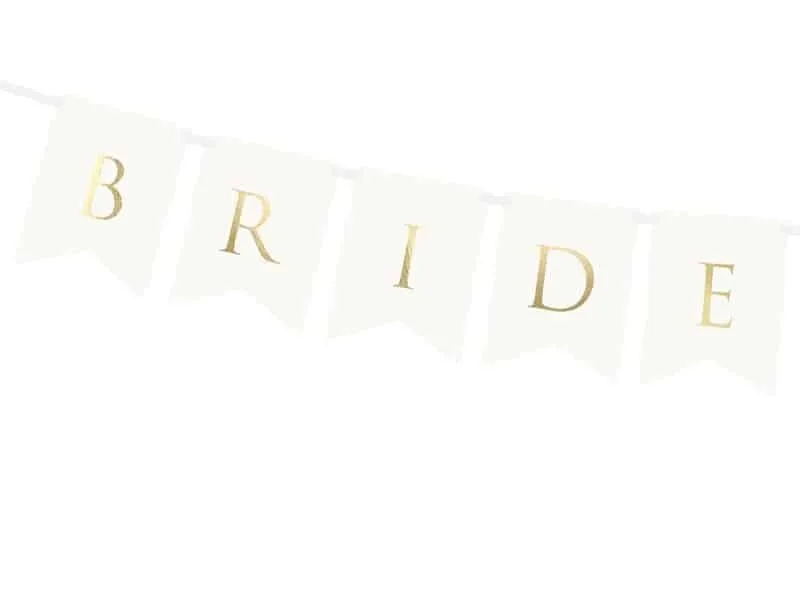 BRIDE GROOM - Banner - 15 x 155 cm - Hvit - miniatyrbilde