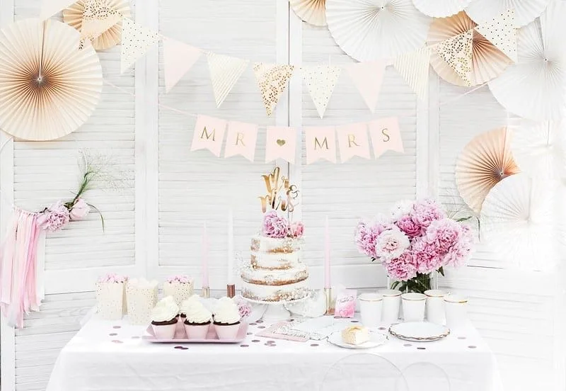 Mr Mrs - Banner - 15 x 85cm - Lys Rosa