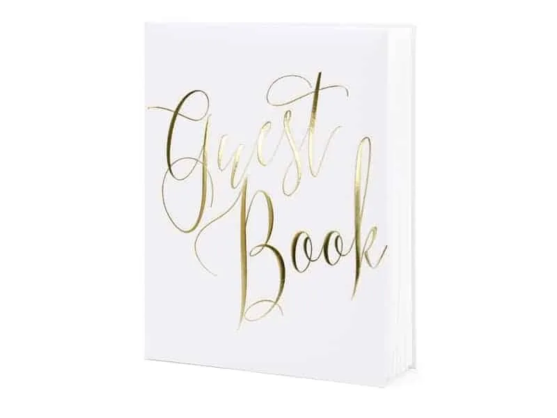 Gjestebok - Guest Book - Gull - miniatyrbilde