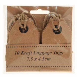 Tags i kartong - 7.5 x 4.5cm - 10 stk