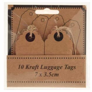 Tags i kartong - 7 x 3.5cm - 10 stk